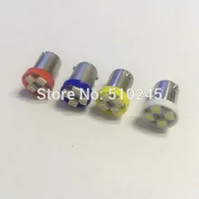 500x T4W BA9S 4 SMD 3528 1210 Авто подкладке Индикатор Парковка боковой зазор Номерные знаки для мотоциклов LED белый синий зеленый желтый красный 12 В