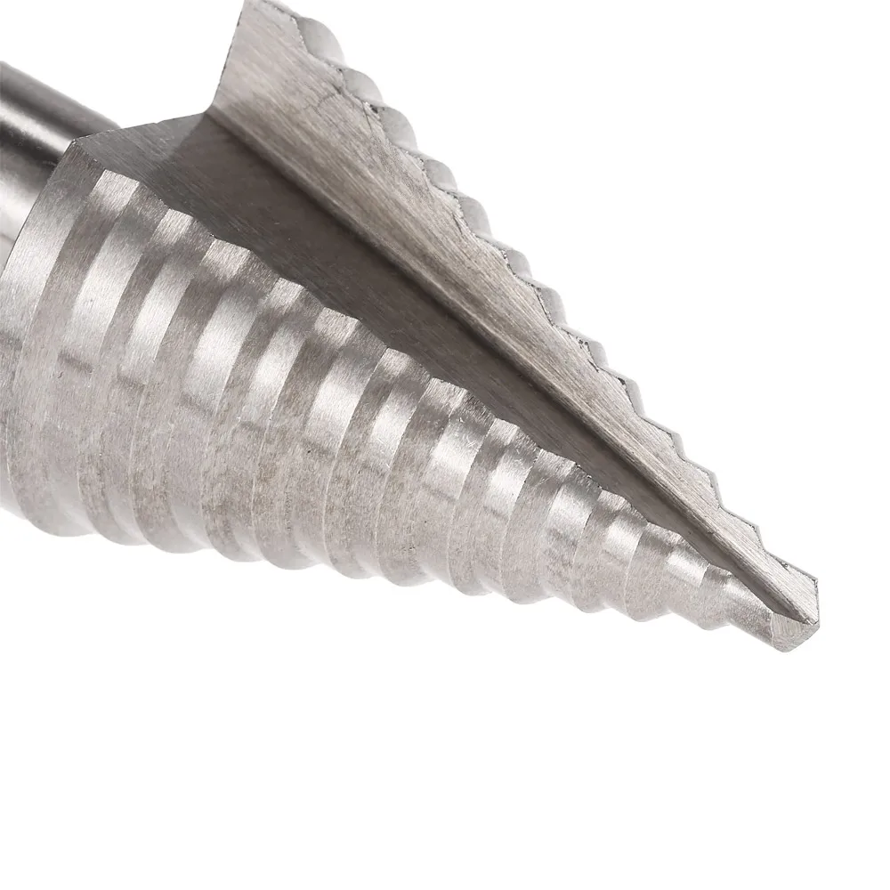 5-35mm HSS Step Drill Bit Rotary Tool Essential Pagoda Drill Hardware Tool 13 Steps Round Shank Straight Flute Step Drill