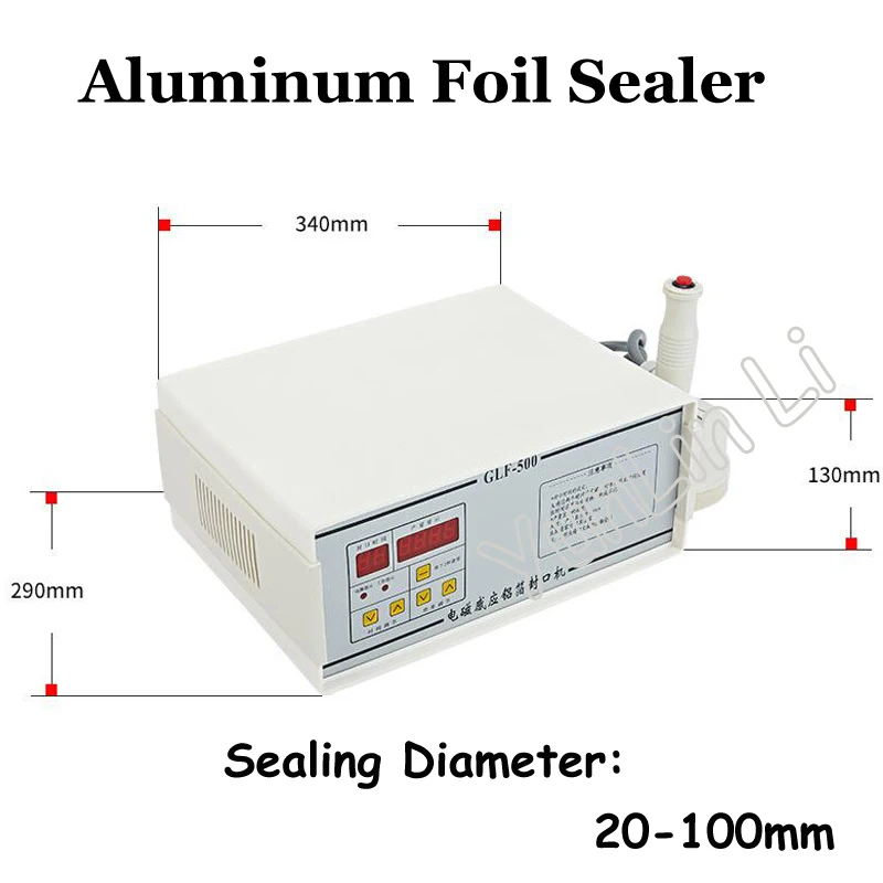 Упаковщик алюминиевой фольги 20-100 мм Электромагнитная Индукционная машина непрерывного запечатывания GLF-500
