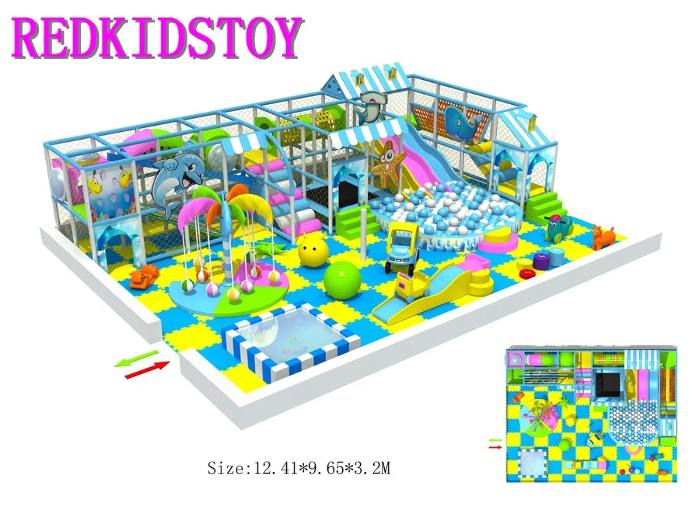 

EU Standard Exported to Russia Ocean Themed Indoor Equipment With Electric Palm Tree&Water Bed HZ-170608