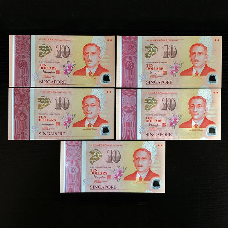 50 Dollars Complete UNC Set 2015 POLYMER SG Commemorative LKY Details about   SINGAPORE 10 x 5 