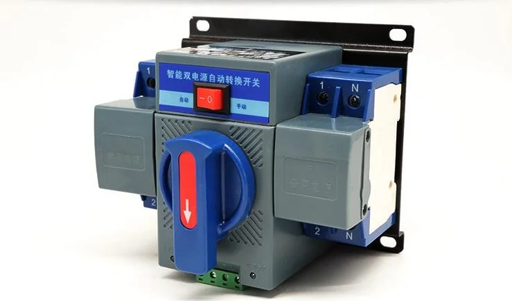 

ATS 2P 63A automatic transfer switch MCB type intelligent dual power transfer switch
