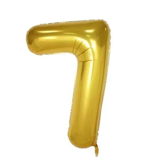 40 дюймов золотые серебряные маленькие тонкие цифры фольга Воздушные шары на день рождения вечерние цифровые фигурки 0-9 гелиевые шары декоративные воздушные шары детские игрушки - Цвет: 7