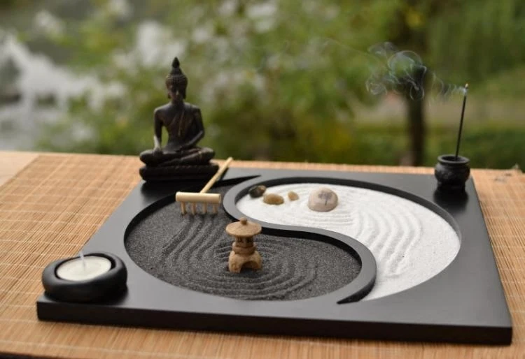 

Landscape Dry Landscape Decoration Sand Plate The Exhibition Art Decoration Zen Yoga Gossip Teahouse Cafe Micro