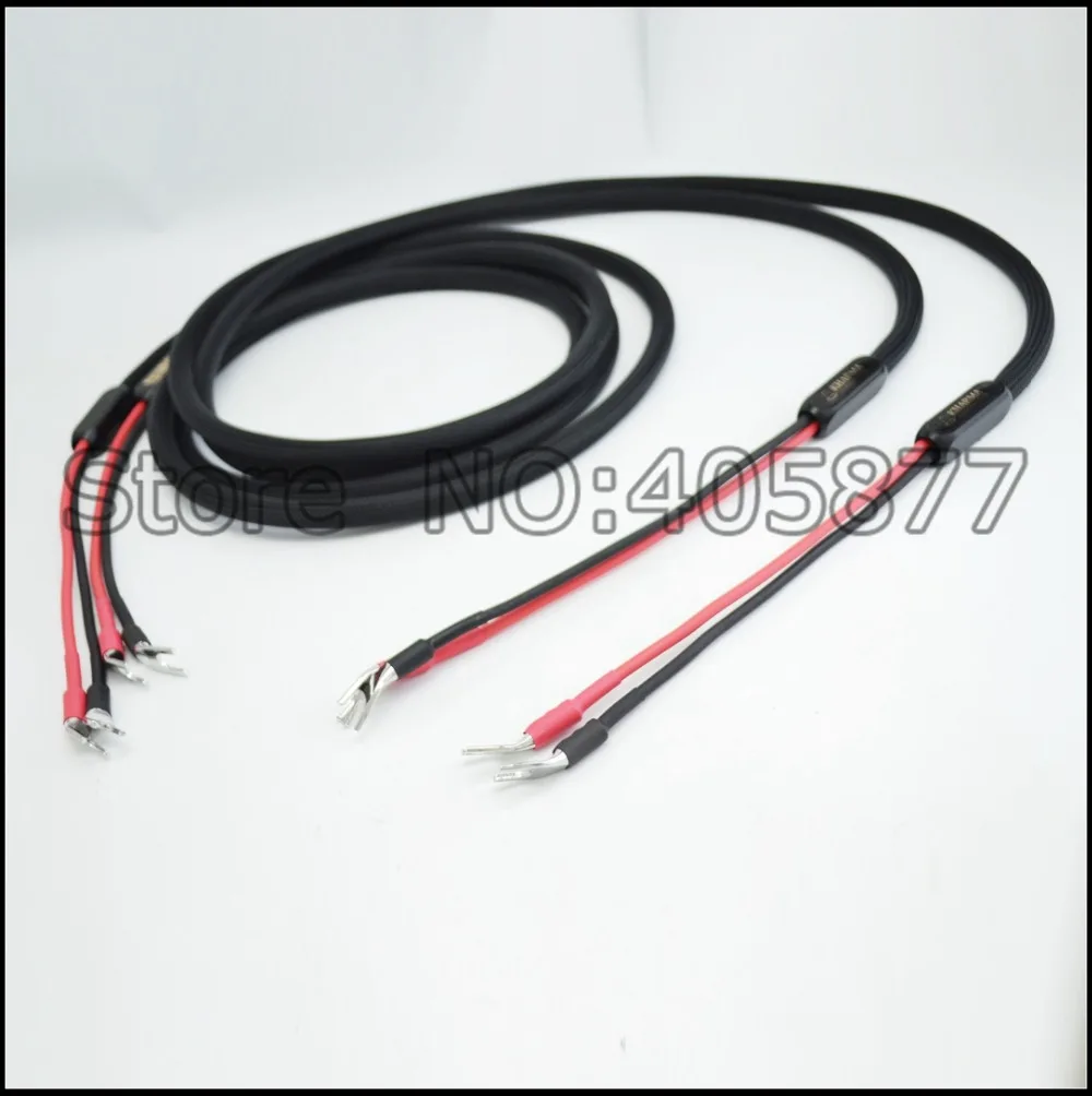 Hifi audio Speaker Cable 2.5M 1pair Top HIFI speaker cables with bag loudspeaker cablein Audio