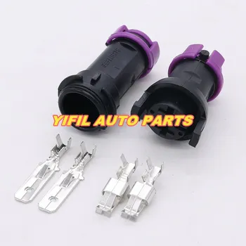 

10pcs/lot 2 Pin/Way Female Male Automotive Waterproof Connector Plug Jacket Fog Lights Round Connector