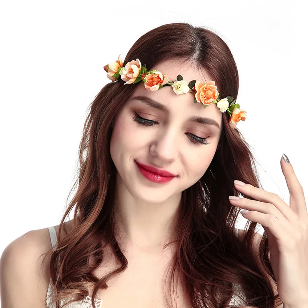 Handband в для женщин Интимные Аксессуары Boho дамы цветочные цветы для праздников, свадеб Гирлянда волос головная повязка вечерние F30Z