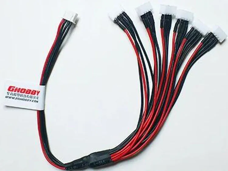 Yuenhoang 30cm RC Lipo Battery Balance Charger Cable One to Six 3S