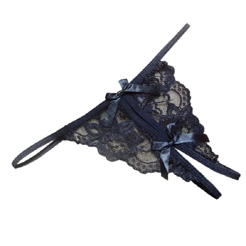 

New Fashion women Open fork Transparency tanga bowknot Featured Strappy Sexy Panties