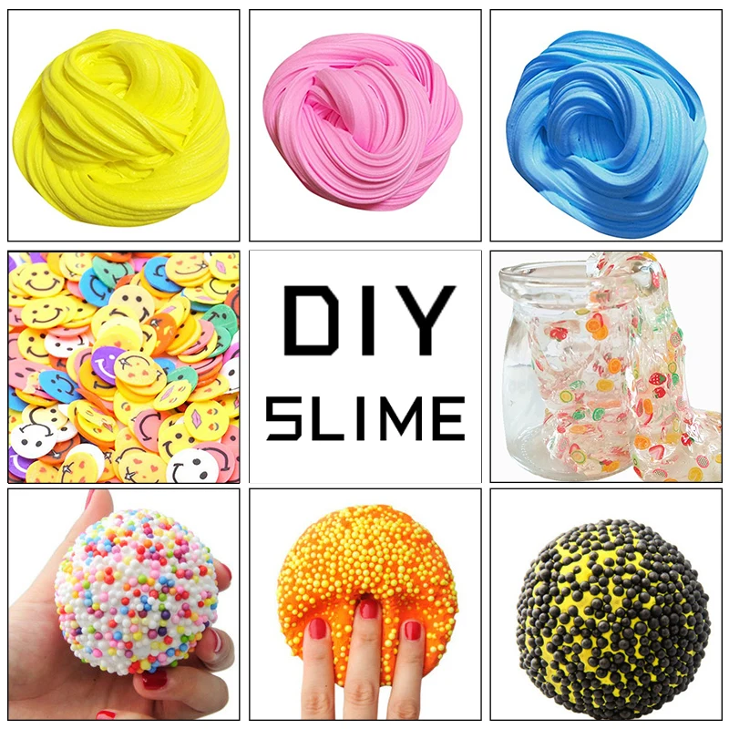 

DIY Foam Beads Slime Fluffy Antistress Fruit Butter Cloud Soft Cotton Slime Clay Not Plasticine Education Craft Toy