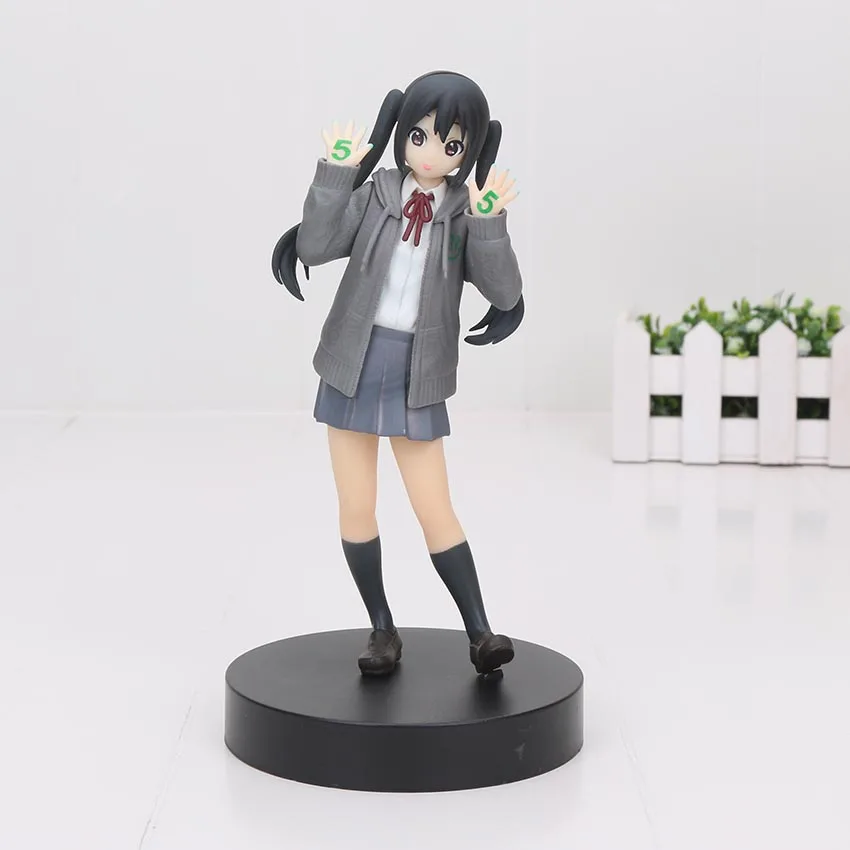 К-он! Hirasawa Yui Akiyama Mio Tainaka ритсу Kotobuki Tsumugi Адзуса Накано 5th юбилей ПВХ фигурка модель игрушки - Цвет: Azusa in bag