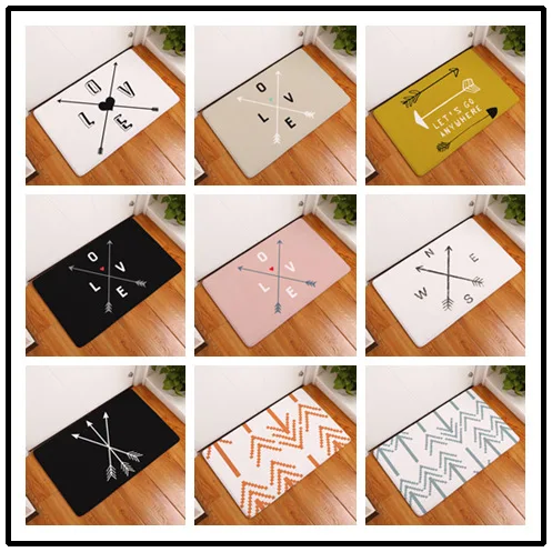 

1pcs 40*60cm Geometric Pattern Anti-Slip Carpet Door mats doormats Outdoor Kitchen Bathroom Living room Floor Mat Rug