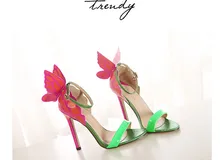Neue 2013 Frauen Sandalen Pumps Mit Knöchelriemen Hochzeit High Heels Bunter Schmetterling Flache Bogen Patry Schuhe brautpumpen