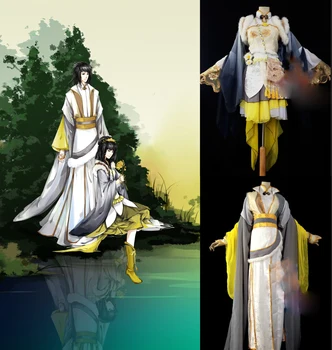 

3 Designs Plant Series Chrysanthemum Personification Yellow Male Female Couple Lovers' Costume Hanfu Cos Jin Ling Anime Hanfu