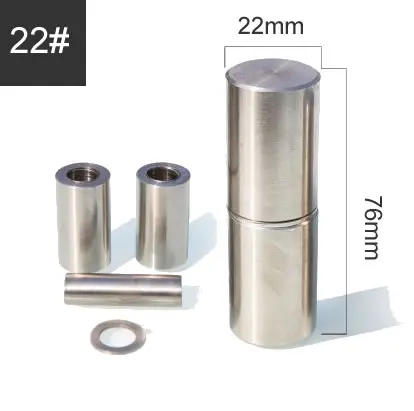 22x76mm 304 из нержавеющей стали, цилиндрические петли, съемные для наружной металлической двери, без ржавчины, прочные и прочные, промышленные петли - Цвет: 22x76mm