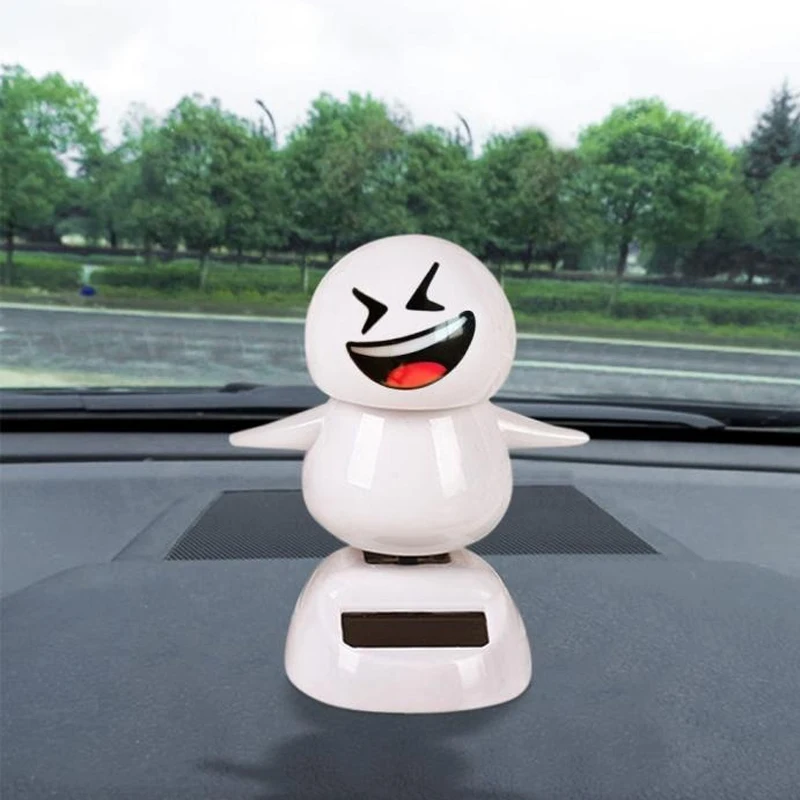 

Cute Solar Powered Dancing Figures Emoji Figurines Miniatures Home Car Decoration Craft Office Desk Small Arts Accessories