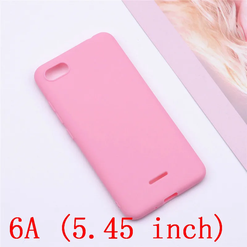 Pink 6A Силиконовый чехол для Xiaomi Redmi 7A, чехол, Мягкий ТПУ силиконовый чехол, чехол для телефона, для Xiaomi Redmi 6A 4A 5A 7A, чехол, бампер - Цвет: Pink 6A