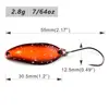 Countbass Casting Spoon Size 30.5x12.5mm, 2.8g  7/64oz Freshwater Salmon Trout Pike Bass Metal Brass Fishing Lures Fish Bait ► Photo 2/6
