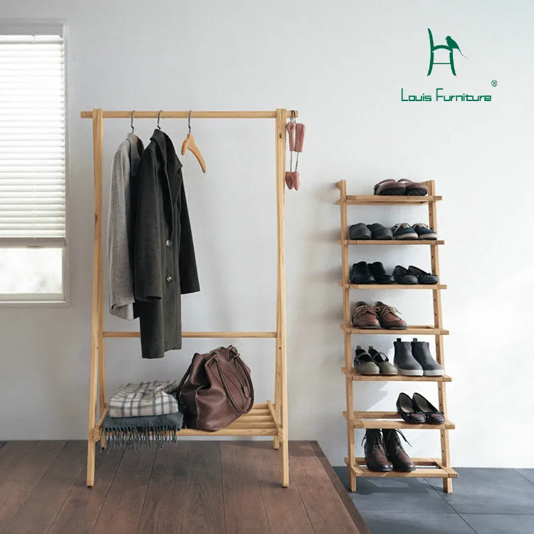 

Louis Fashion Shoe Cabinets Japanese Simple Wooden Household Partition Rack Shelves