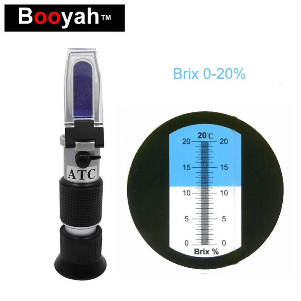 

Handheld Brix Meters 0-20% Cutting Fluid Concentration Refractometer Fruit Sweetness Tester High Precision Low-sugar Detector