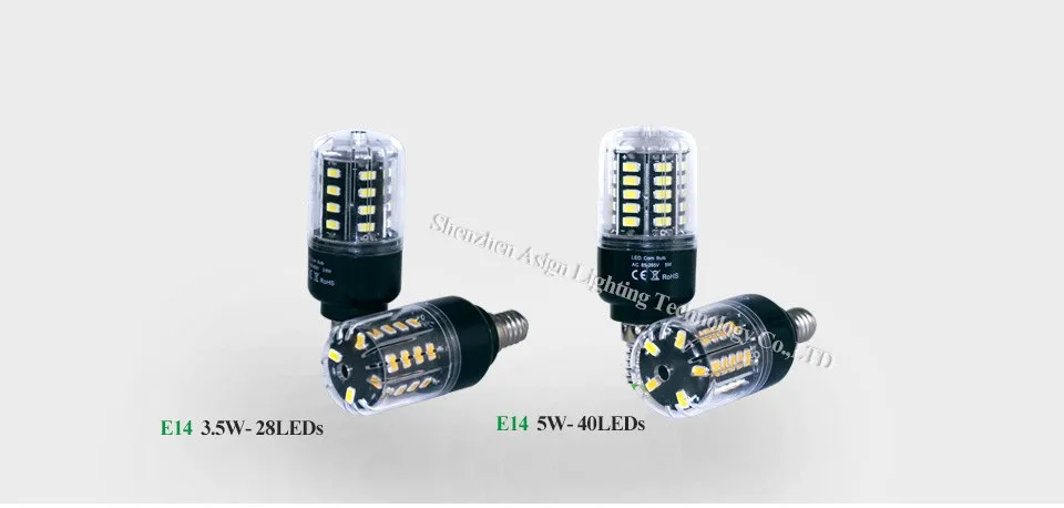 Люменов без мерцания 5736 SMD E27 E14 3,5 Вт 5 Вт 7 Вт 8 Вт 12 Вт 15 Вт Светодиодный светильник-кукуруза 85 В-265 в постоянный ток 28-156 светодиодный s лампа