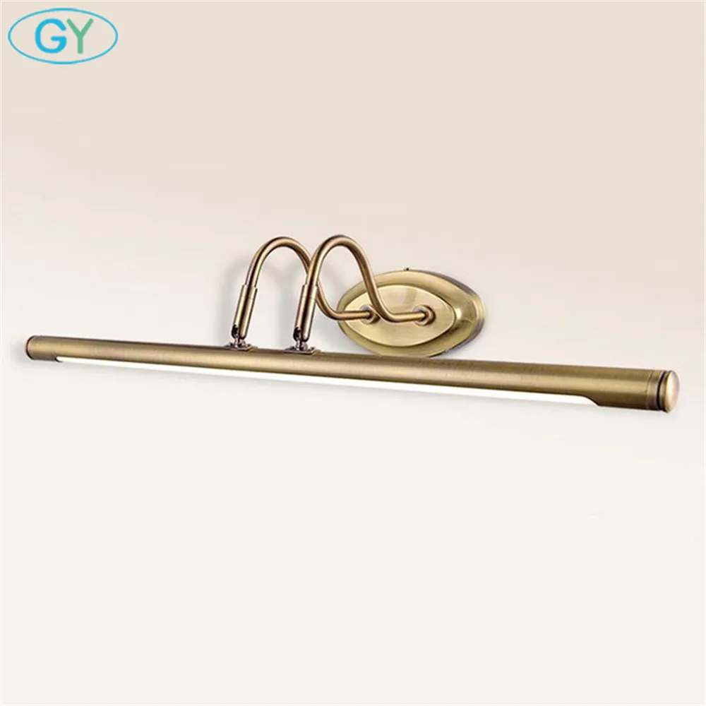 L48cm L62cm 6W 10W Античная бронза туалетный светильник s светодиодный передний