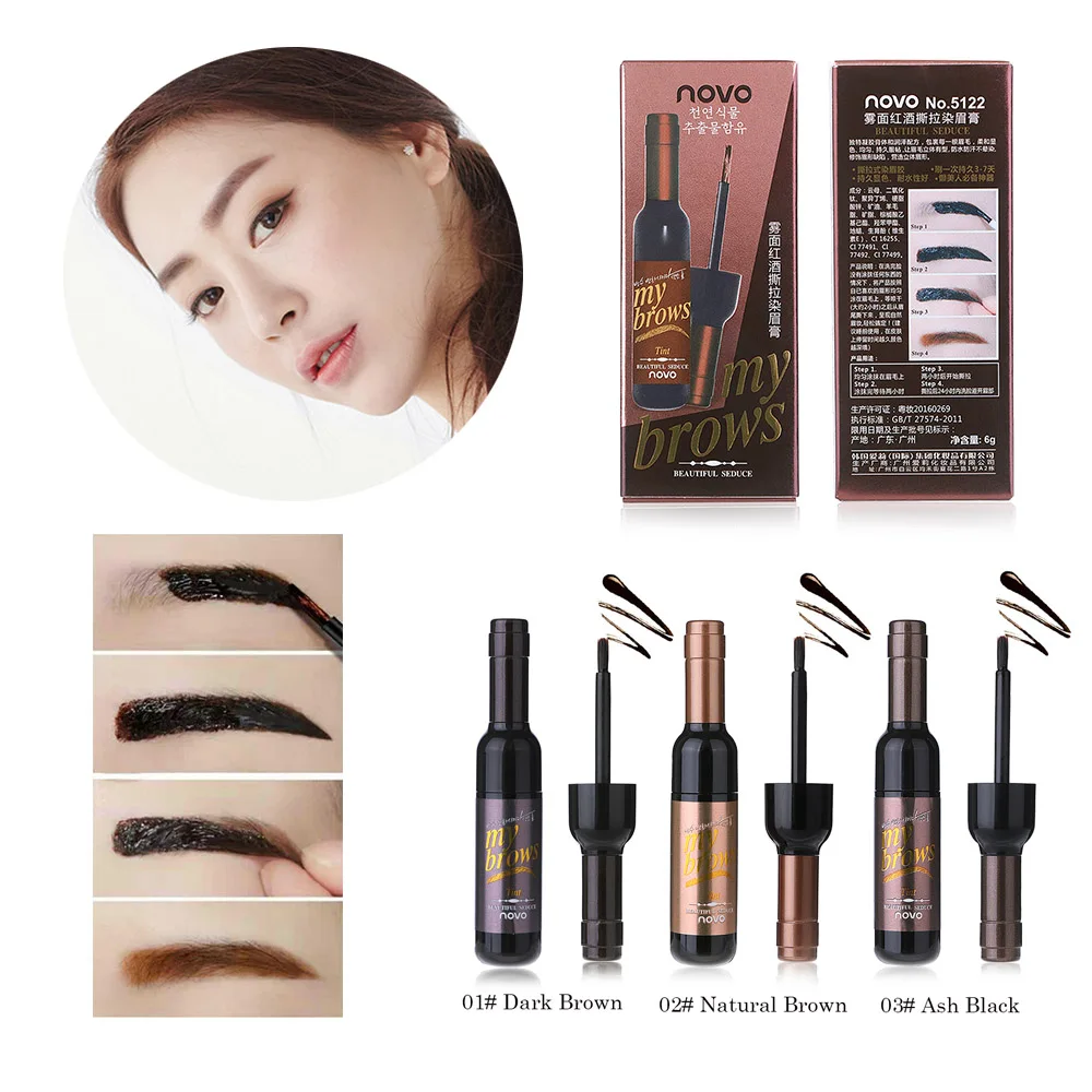 NOVO Brand Peel Off Dye Eyebrow Wax Paint Tint My Eye Brows Gel