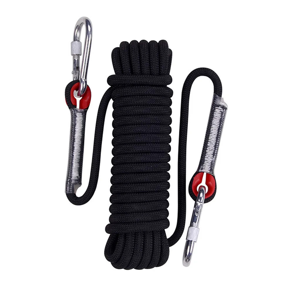 Corda de Escalada Cordão de Rock ao ar Livre de Alta Cabo de Segurança 12mm de Diâmetro Paracord Resistência Camping Caminhadas Escalada Acessório 15m 47 Acessórios para escalada