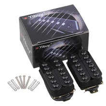 Yibuy HOC-BK-TMB металлическая двойная катушка звукосниматели для электрогитары хамбакер черный
