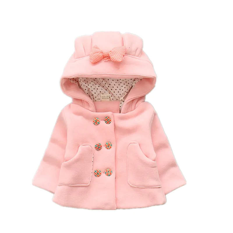 Girls Winter Warm Jackets Infant Baby Trench Coat Warm Cotton Thicken