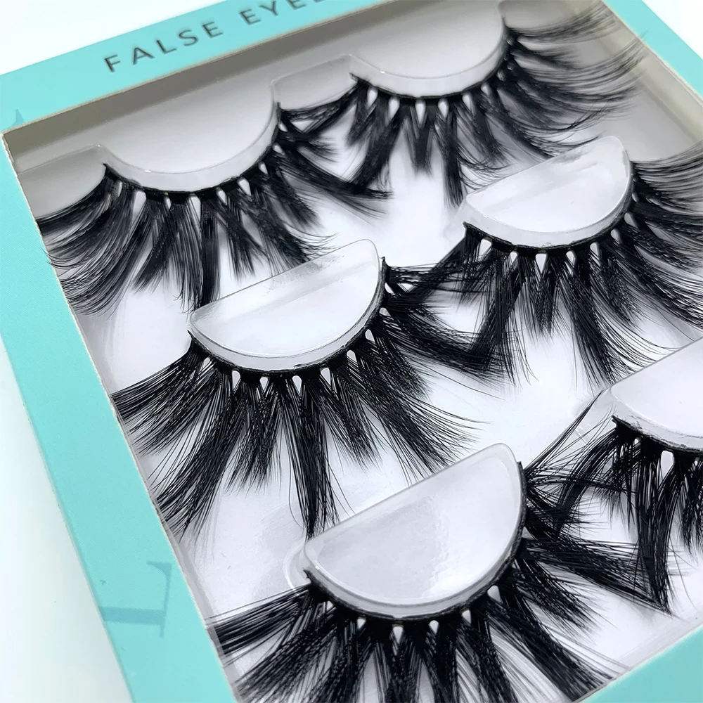 NEW 3 Pairs 3D Mink Hair False Eyelashes Criss-cross Wispy Cross Fluffy 25mm Lashes Extension Handmade Eye Makeup Tools