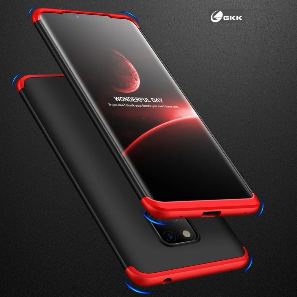 

Luxury GKK 360 Full Coverage Protection 3 in 1 Hard PC Matte Armor Phone Back Cover Casing Coque Case For Huawei Mate 20 Pro