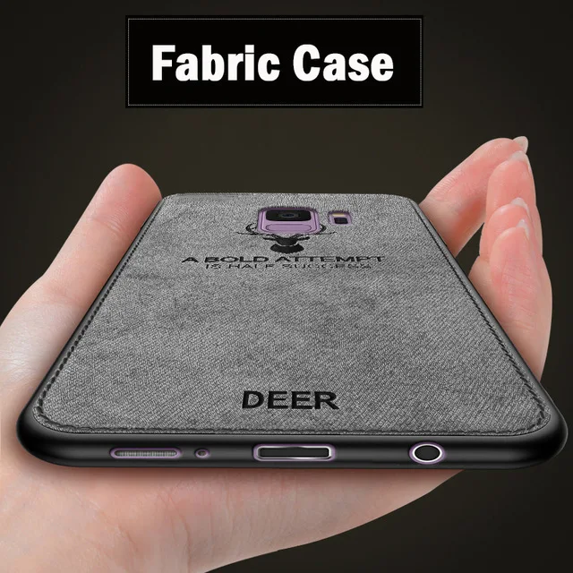 Case For Samsung Galaxy A8 2018 Fabric Cloth Texture Soft