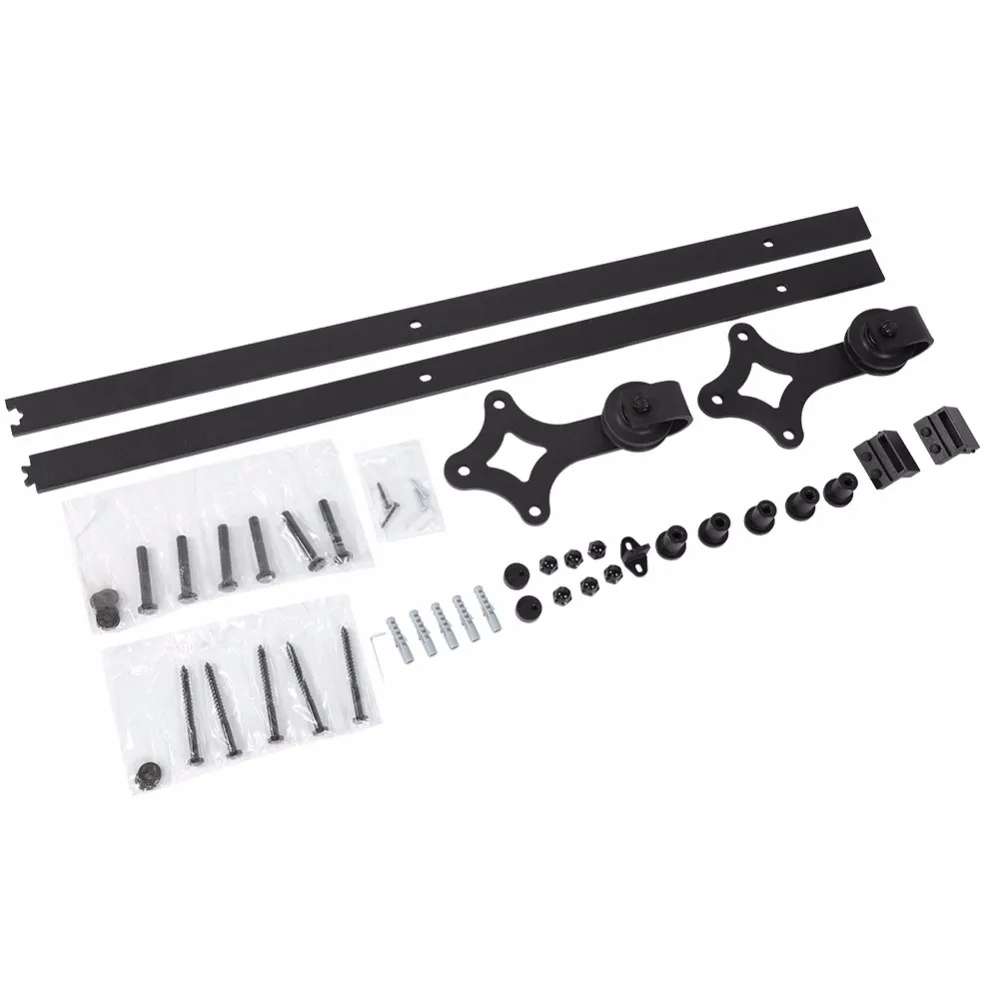 1Pcs 6.6FT Rail Sliding Barn Door Track Heavy Duty Fittings For Wood