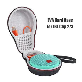 

EVA Hard Shell Bluetooth Speaker Handbag for JBL Clip 2/Clip 3 Semi-waterproof Shockproof Carrying Cover Durable Cases