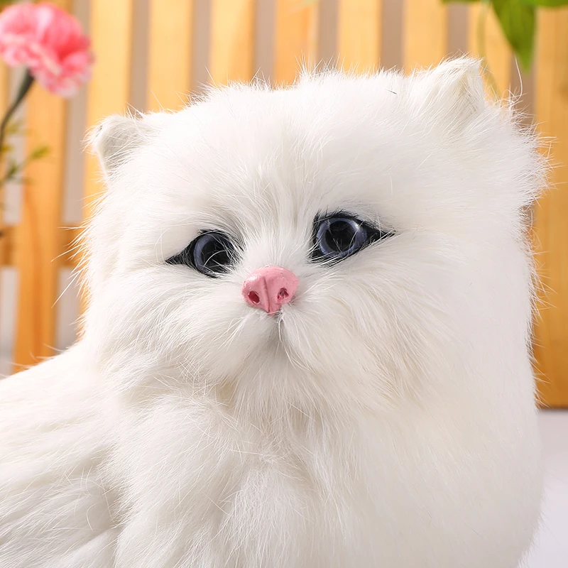 Мех Имитация плюшевого кота, реалистичные модели животных ручной работы, Реалистичная персидская кукла кошки, детские плюшевые игрушки декорация для дома