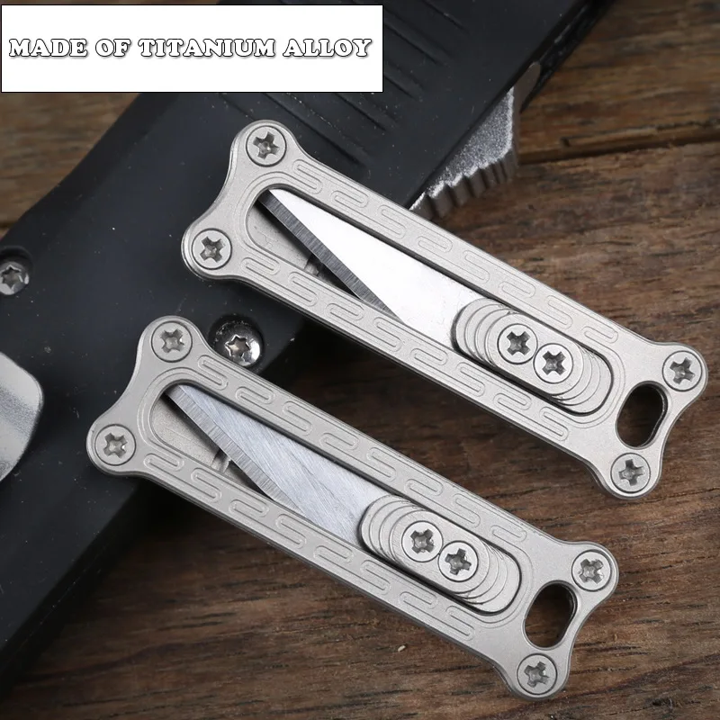 Cena Nowy wielofunkcyjny stop tytanu Mini nóż nożyk do listów przenośne narzędzie edc zewnątrz obóz narzędzie survivalowe DropShipping