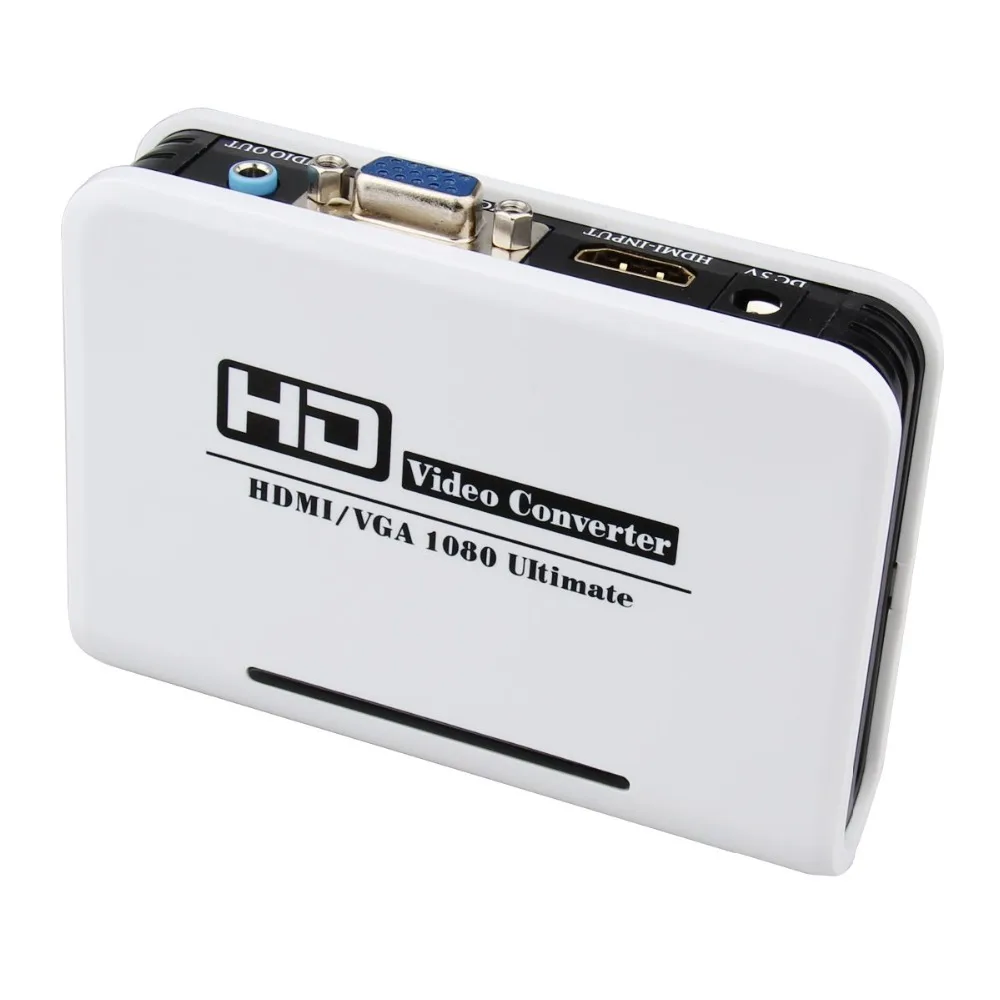 HDMI TO VGA Converter box hdmi to vga audio adapter RCA 3.5mm Stereo Audio and SPDIF/Toslink Audio output