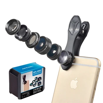

Fisheye 0.36x wide-angle macro increasing polarization 7-in-1 set universal external mobile phone lens