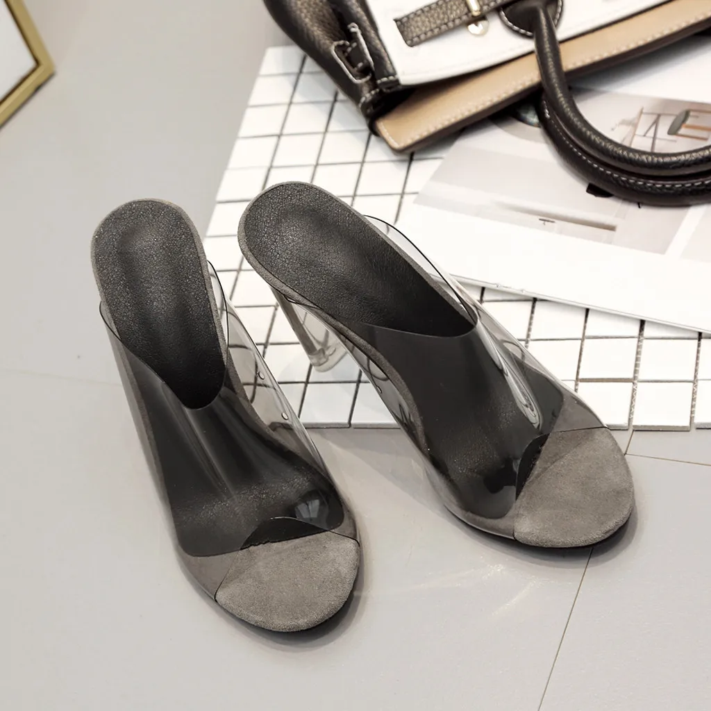 Женская обувь; прозрачные босоножки на высоком каблуке; пикантные босоножки на высоком каблуке с открытым носком; zapatos de mujer