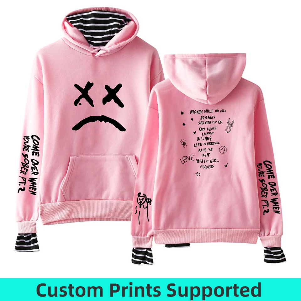  2019 Sweatshirts Lil Peep Fake Two Pieces Hoodies Autumn Men/Women Sweatshirts custom Harajuku Matc