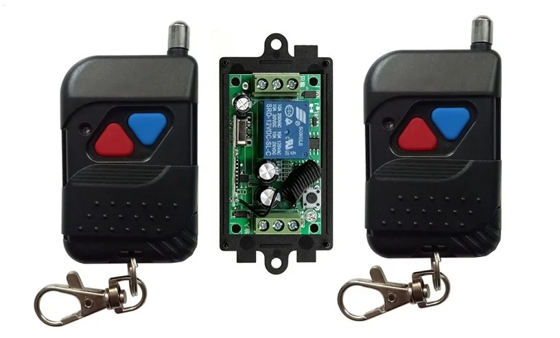 

2017 DC 9V 12V 24V 1 CH 1CH RF Wireless Remote Control Switch System,315 MHZ 2pcs (Back) Transmitter + Receivers,Latched