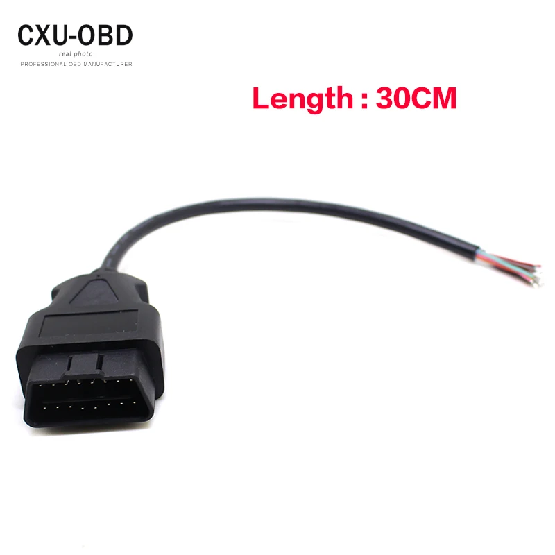 OBD2 16 PIN штекер гнездо Кабель Fly свинец OBD 2 16 PIN штекер провода открытый конец