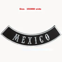 Мехико рокер патч для полной задней вышивки патч 350 мм шириной/bordados para costura/эмблема на ткани/одежда значки