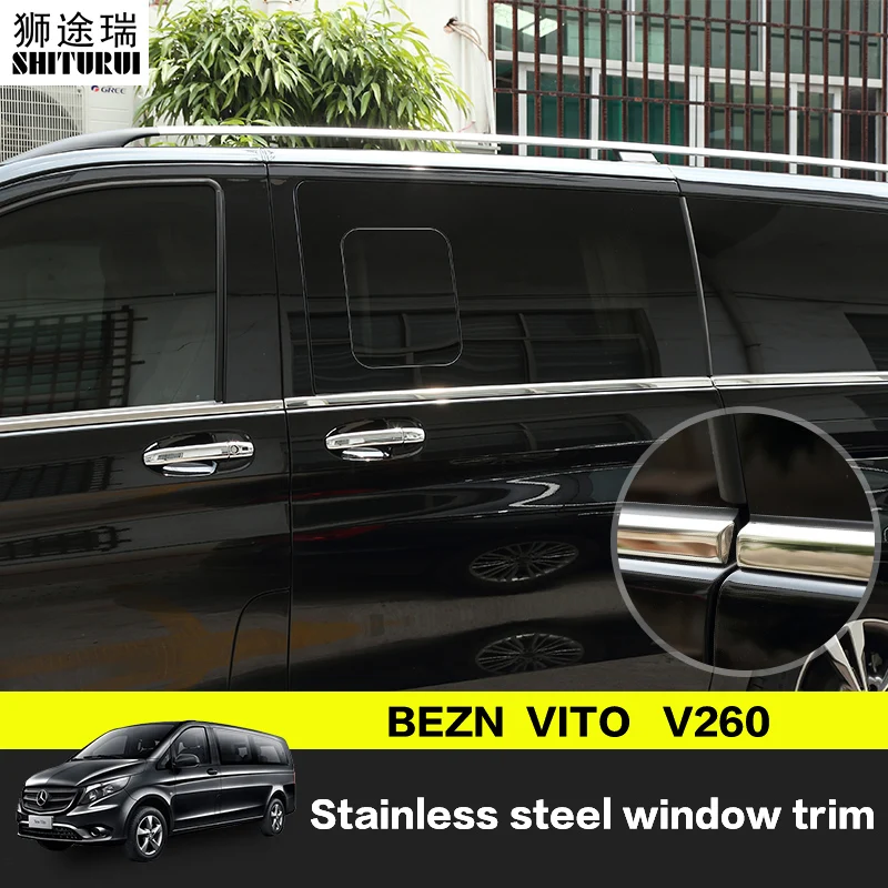 Нержавеющая сталь для Mercedes Benz V260 V260l metris VITO 2016 2017 украшение стекла автомобиля