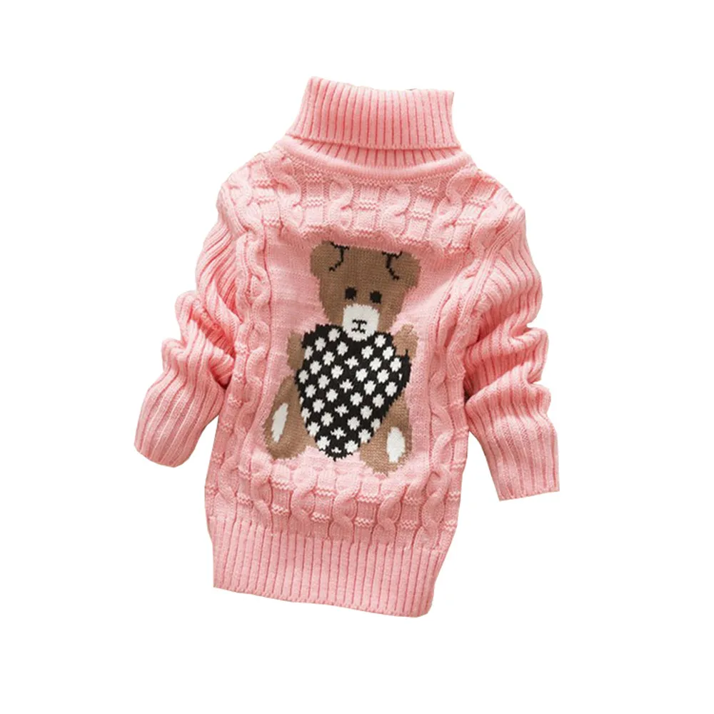 Children Clothes High Quality Baby Girls Boys Pullovers Turtleneck Sweaters Autumn Winter Warm Cartoon clothes wear Kids Sweater