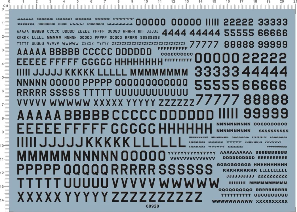 Super Detail Up Letters Numbers keyboard Markings Model Kit Water Slide Decal 