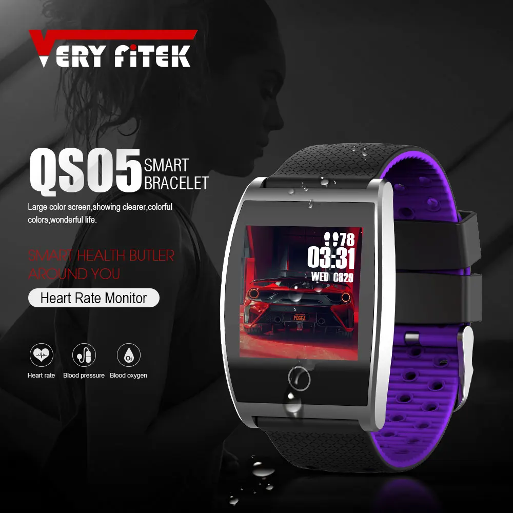 Смарт браслет VERYFiTEK QS05 часы с кислородом и кровяным давлением