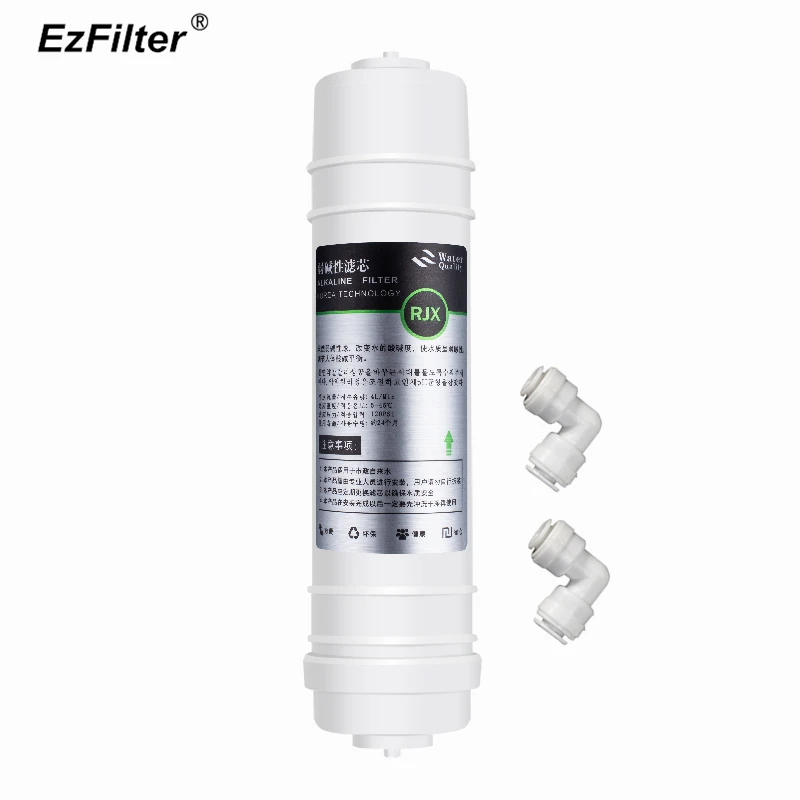 

1PACK 1/4" Quick Connect Weak Alkaline Water Post Filter Cartridge 10 Inch For Housing Kitchen Adjust PH and Water of Taste