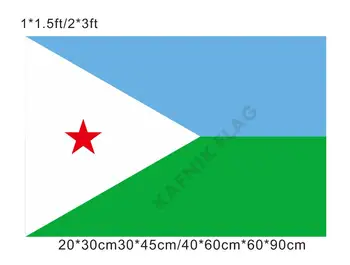

KAFNIK,free shipping 20*30cm/30*45cm/40*60cm/60*90cm small flags Djibouti Flag for Countries World Event Decorative Flags